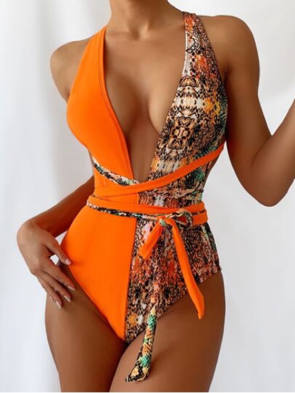 SHEIN Snakeskin Swimsuit